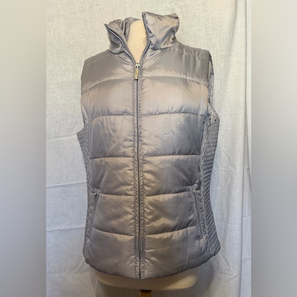 Liz Claiborne Jackets & Blazers - Liz Claiborne Metallic Gray Puffer Vest Xl